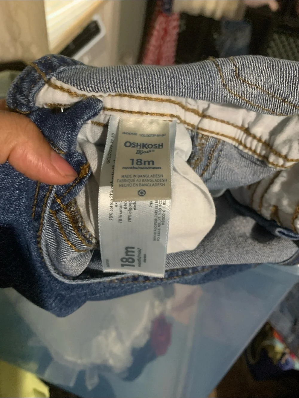 OshKosh B'gosh Blue Denim Relaxed Jeans Overalls